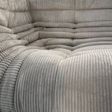 Beige Amrest Togo Sofa attributed to Michel Ducaroy for Ligne Roset, 1970s.