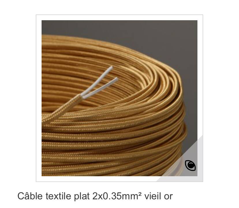 Wooden lamp, new 2 m fabric cable, cotton lampshade