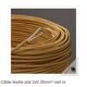 Wooden lamp, new 2 m fabric cable, cotton lampshade