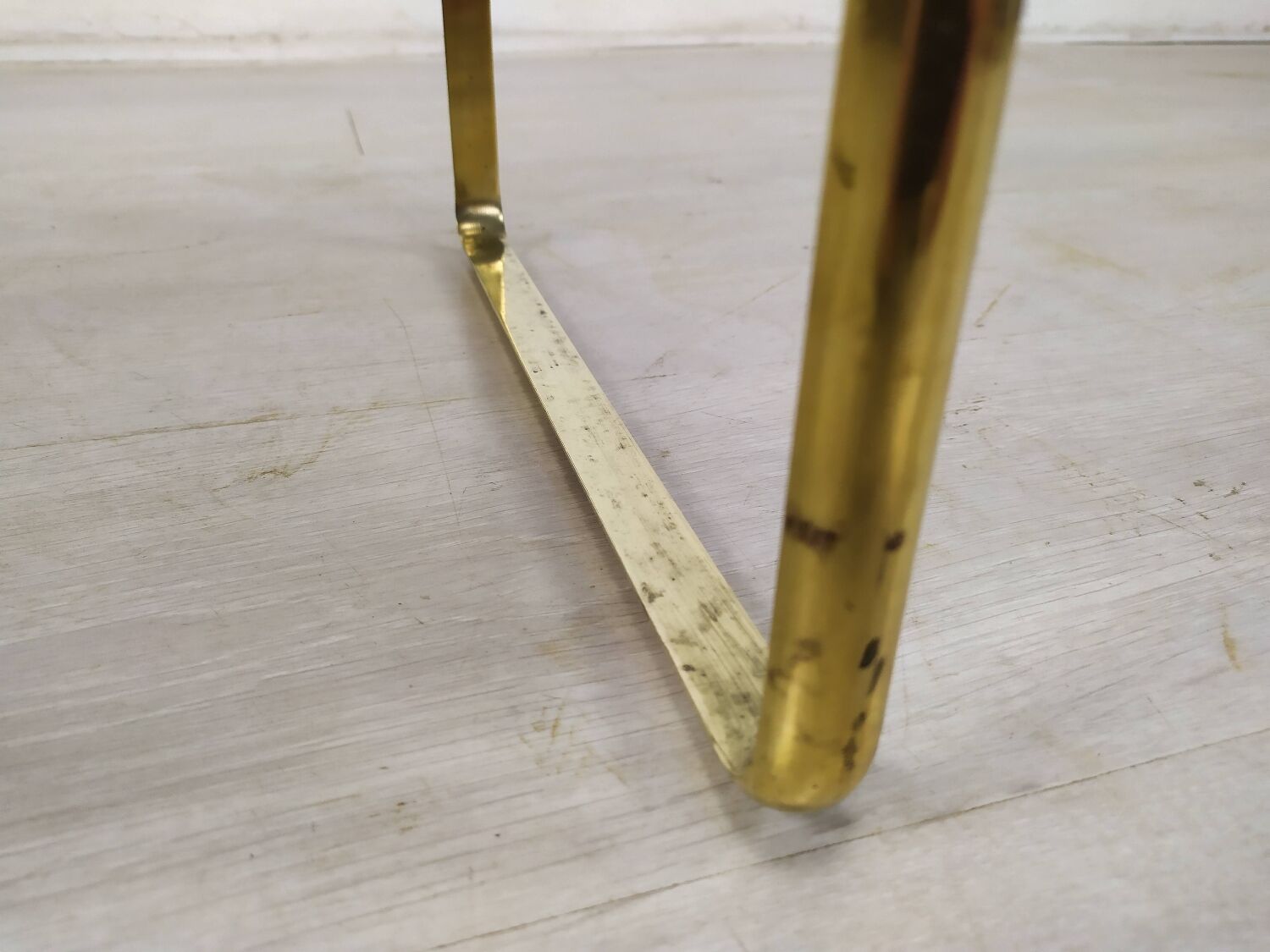 Golden sofa end table