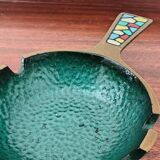 Mosaic and Brass Ashtray from the 1960s