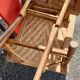 Rattan garden deckchair half XXth