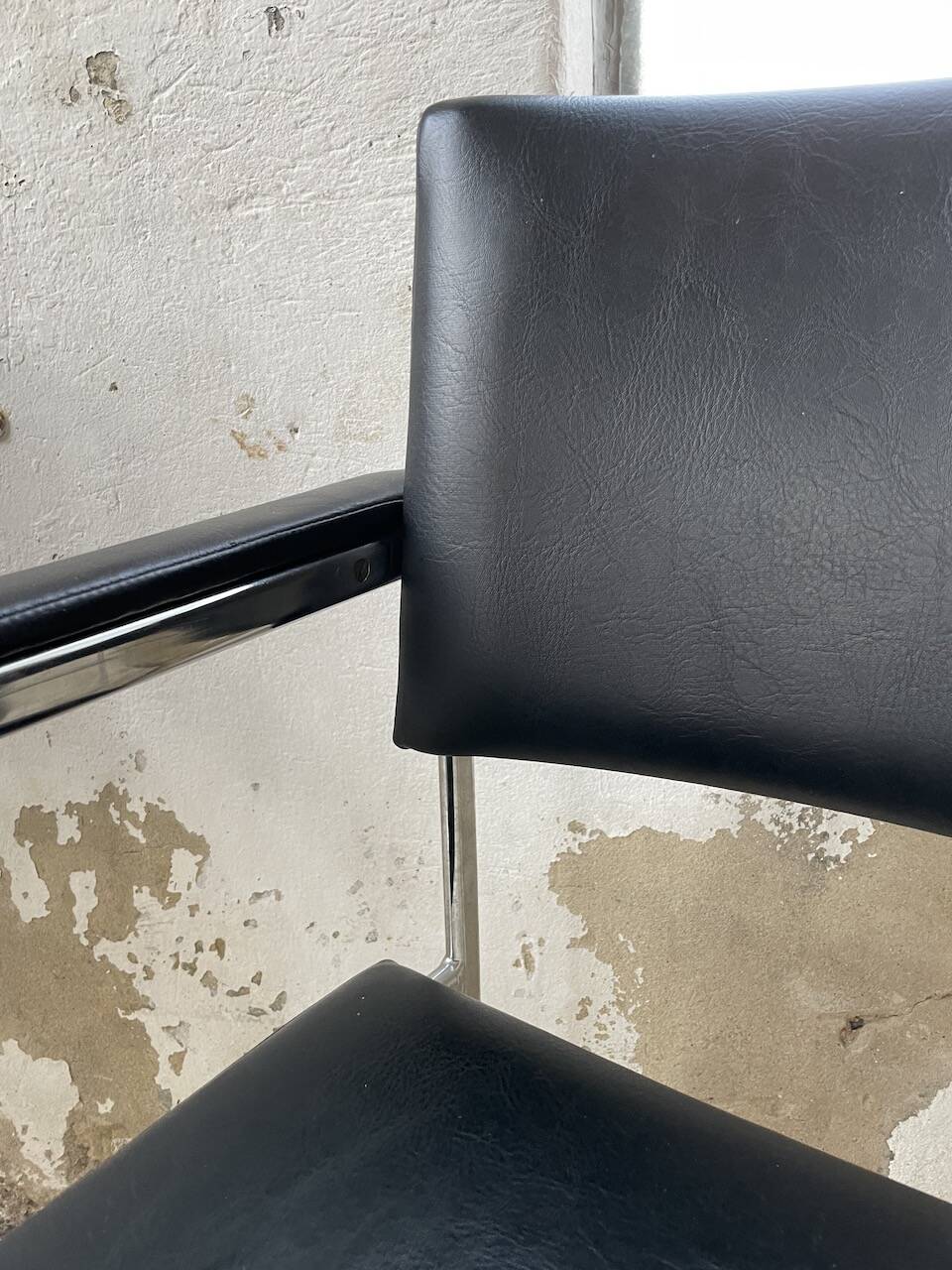 Pair of chrome office chairs