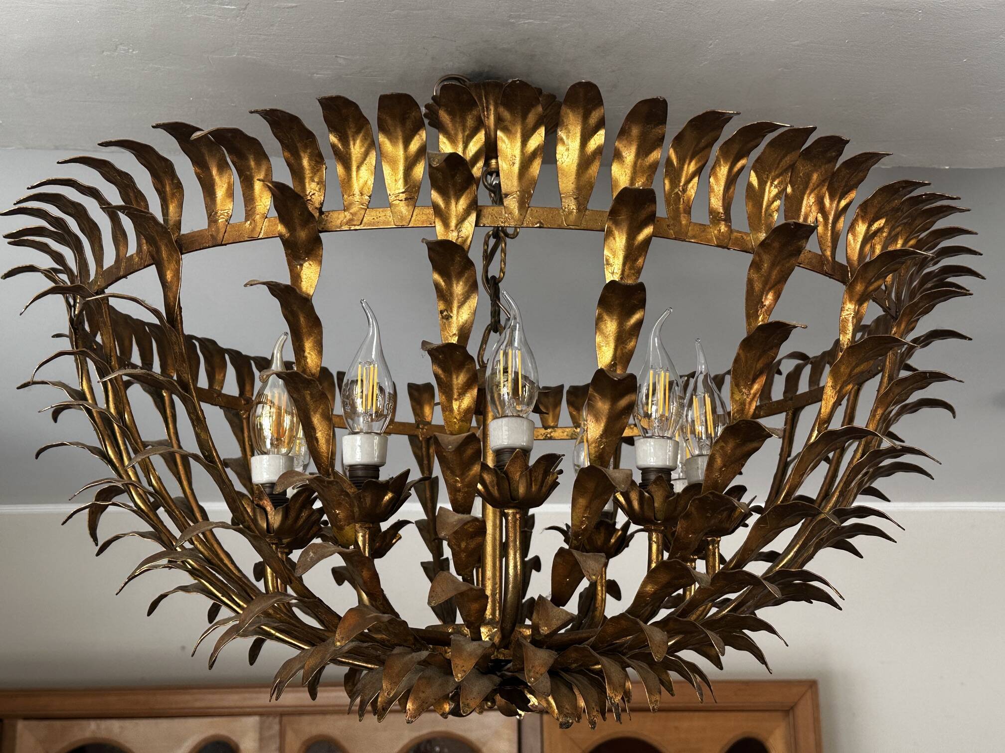 Brass chandelier 1960