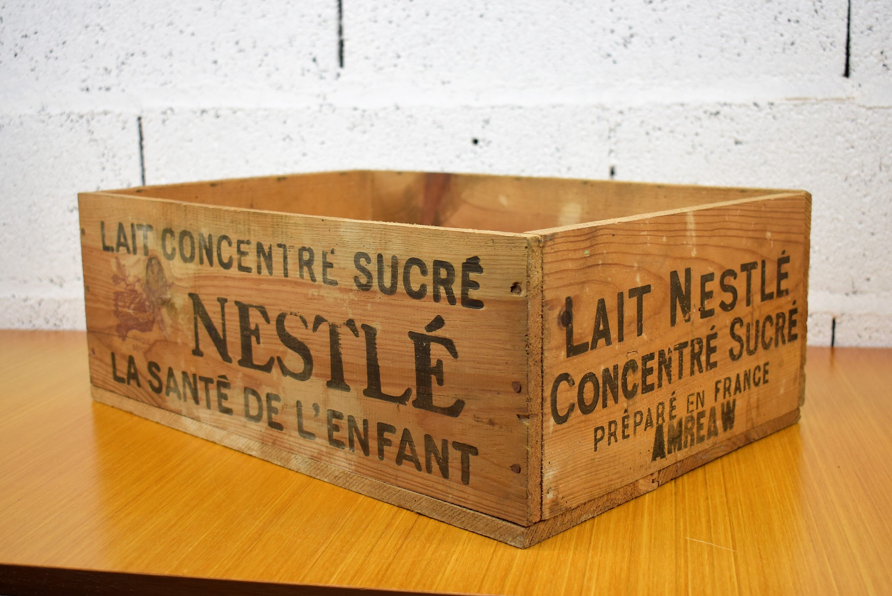Nestle transport wood box.