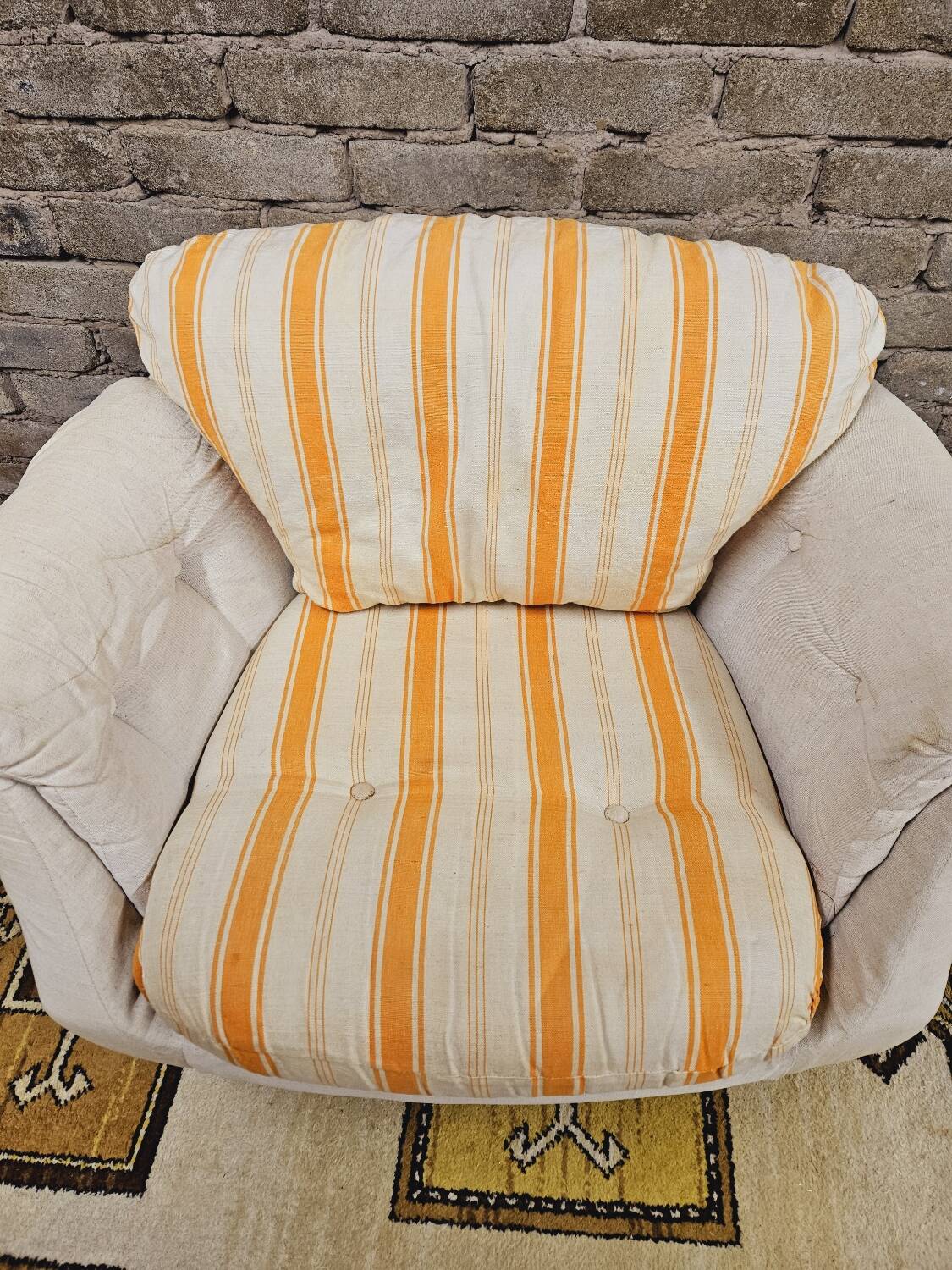 Swivel shell armchair by lusch erzeugnis 1970 vintage
