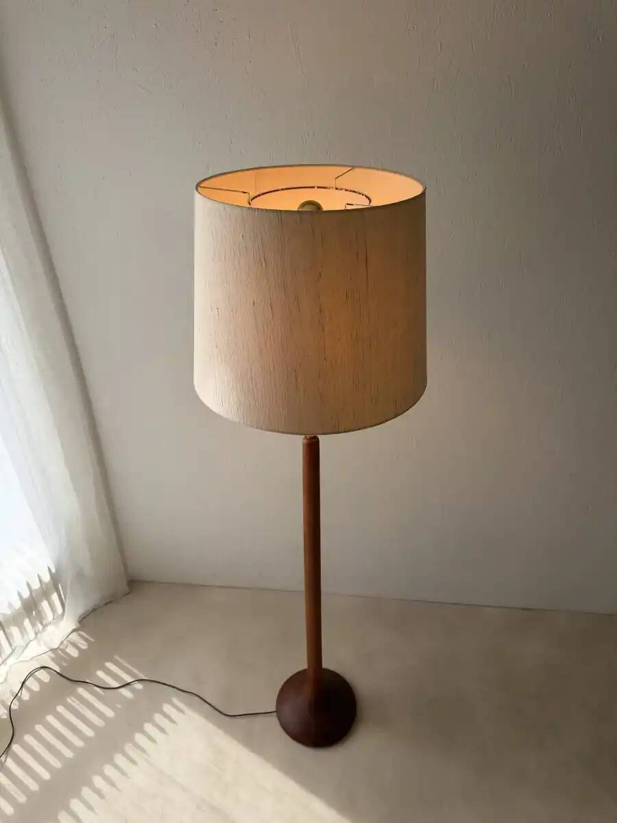 Danish teak floor lamp from the 1960s