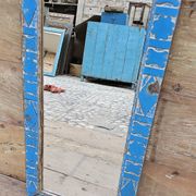 Antique Art Deco mirror in Burmese teak.
