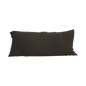 Coussin long en lin brut brun