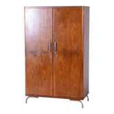 Armoire en noyer Bauhaus par Robert Slezak, République tchèque, années 1930