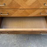 Vintage chest of drawers with compass feet