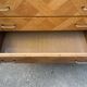 Vintage chest of drawers with compass feet