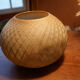Earthenware table lamp and globe 70s