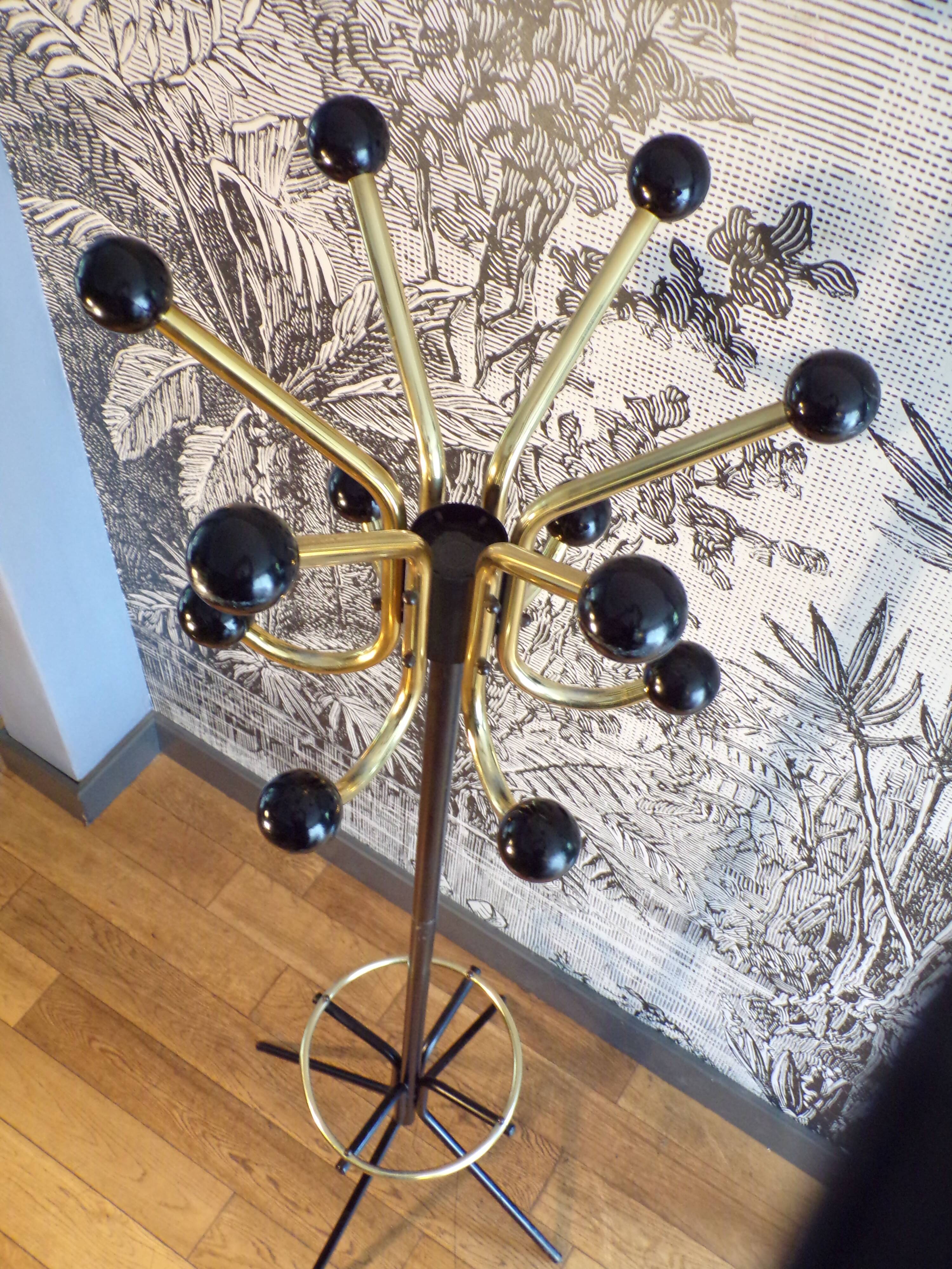 Parrot coat rack 12 wooden balls