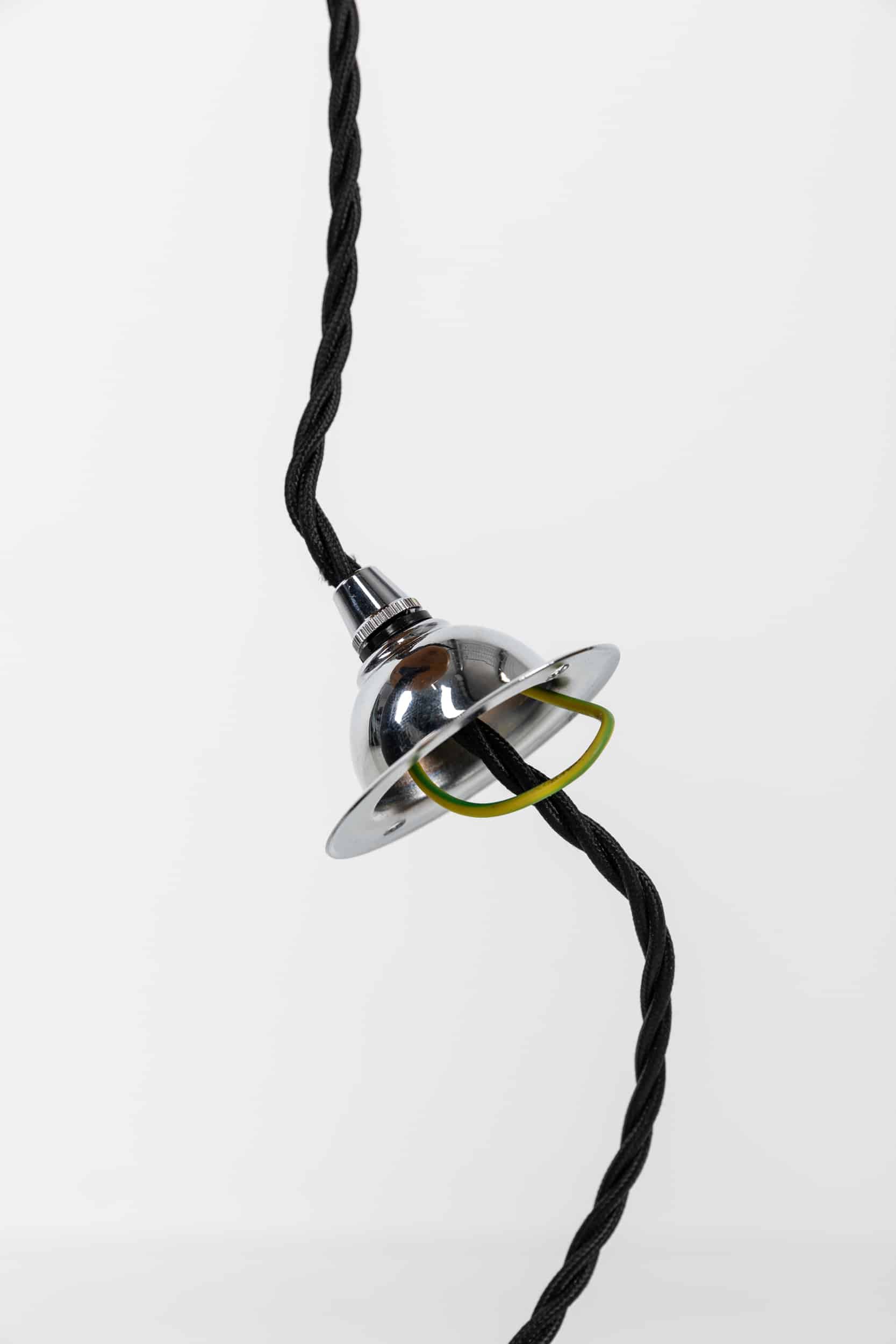 Ornate moulded art deco opaline pendant lamp