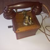 Old hand-cranked telephone