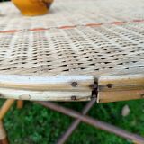 Table à manger bois et rotin