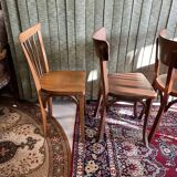 Set 4 vintage mismatched bistro chairs 50
