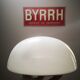 Abat day old ceiling lamp half globe ball opaline white vintage TBE Ø 20 cm