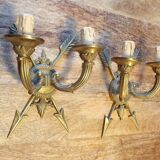 Paire d'appliques style empire flèches en bronze