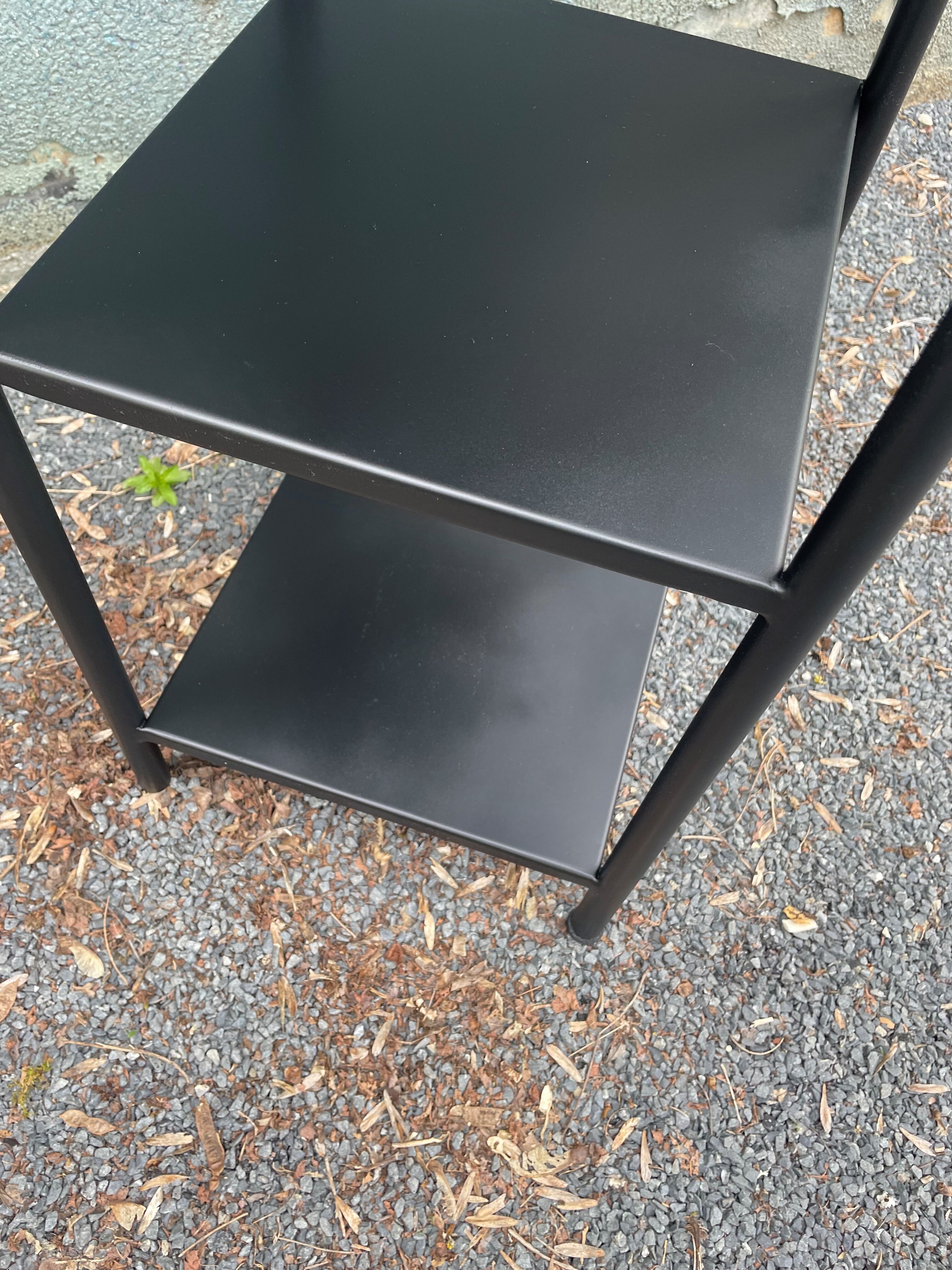Pair of old military hospital bedside tables