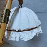 Bamboo and rattan reading lamp, Italy 1950s