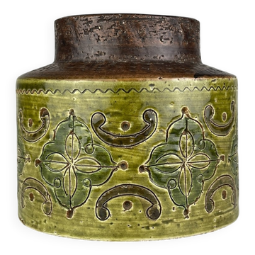 Small vintage ceramic vase by Aldo Londi for Bitossi, Italy, 1970s.