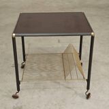 Metal and gilded brass serving trolley