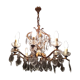 Lustre en bronze et cristal 8 branches