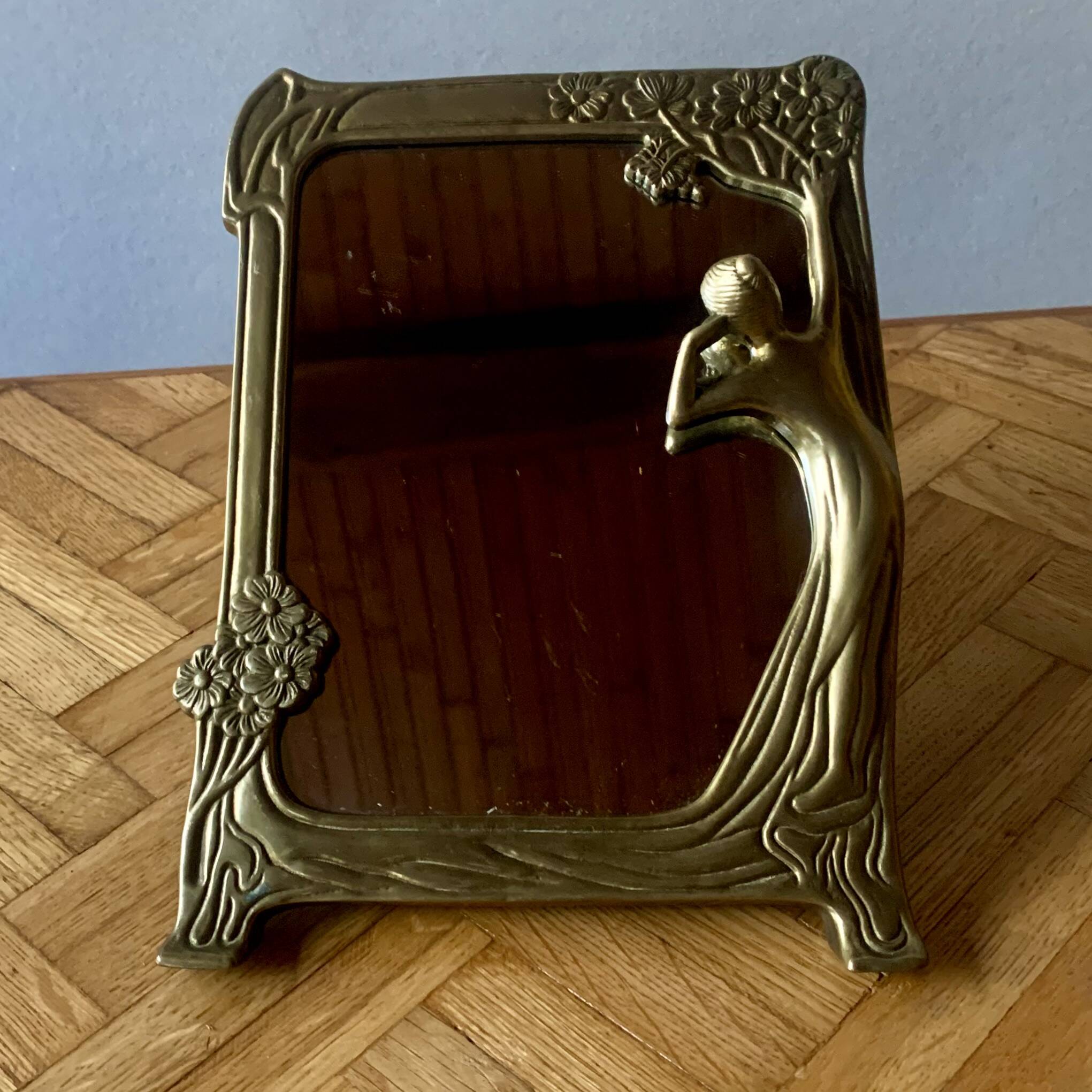 Small brass mirror - Art Deco style