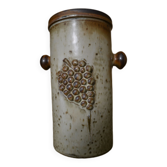 Artisanal stoneware bottle cooler