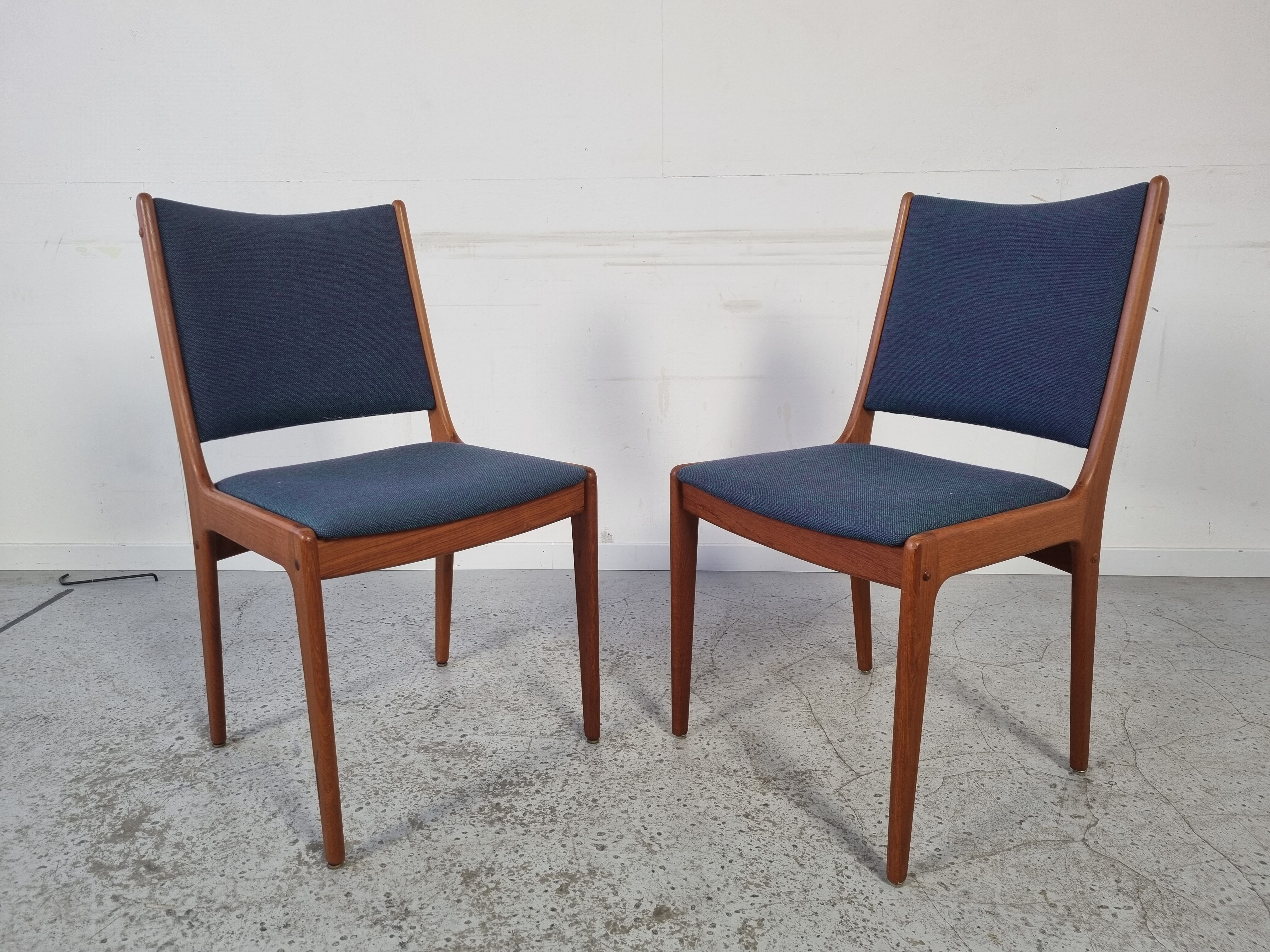Pair of Scandinavian teak chairs by Johannes Andersen for Uldum, 60s