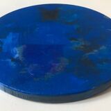 Blue round abstract painting