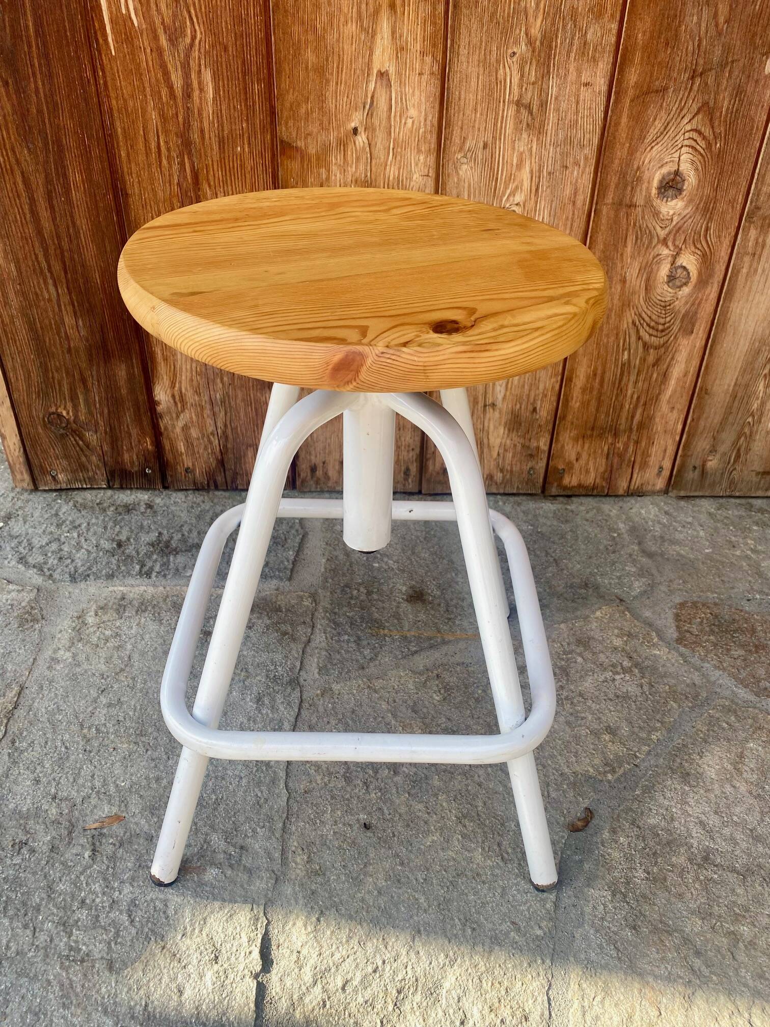 Vintage adjustable swivel stool