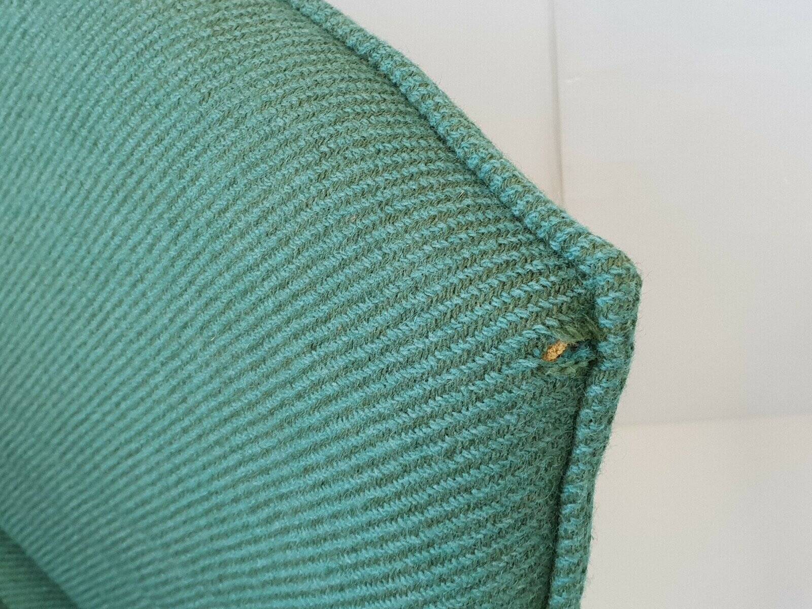 Vintage 1980s armchair in wool & steel