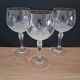 3 balloon wine glasses in Bohemian crystal