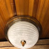 Old molded glass ceiling light with golden outline