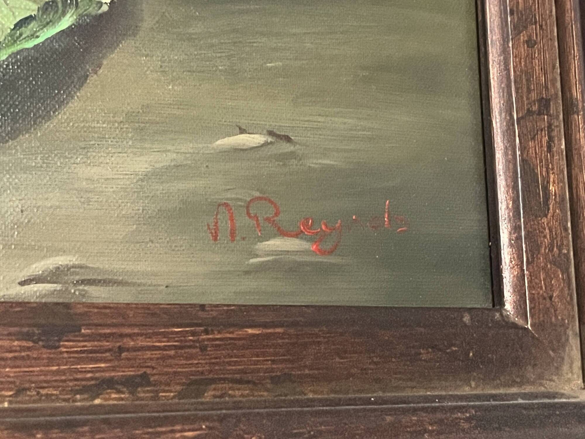 Reynols, ecole française nature morte aux fleurs début xxème