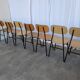 Set of 7 Vintage Industrial School Chairs / STOL Kamnik 1970s Yugoslavia