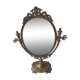 Psyche on foot brass mirror 28x39cm