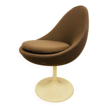 Fauteuil œuf Space Age vintage années 70 – Lusch Erzeugnis – tissu mar