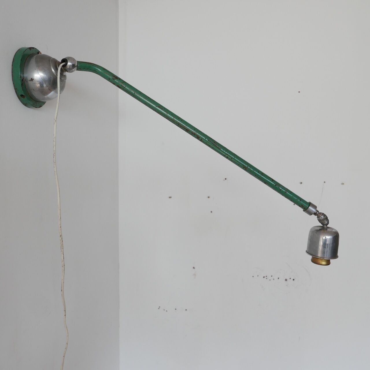 Telescopic swedish painted extendable industrial wall light