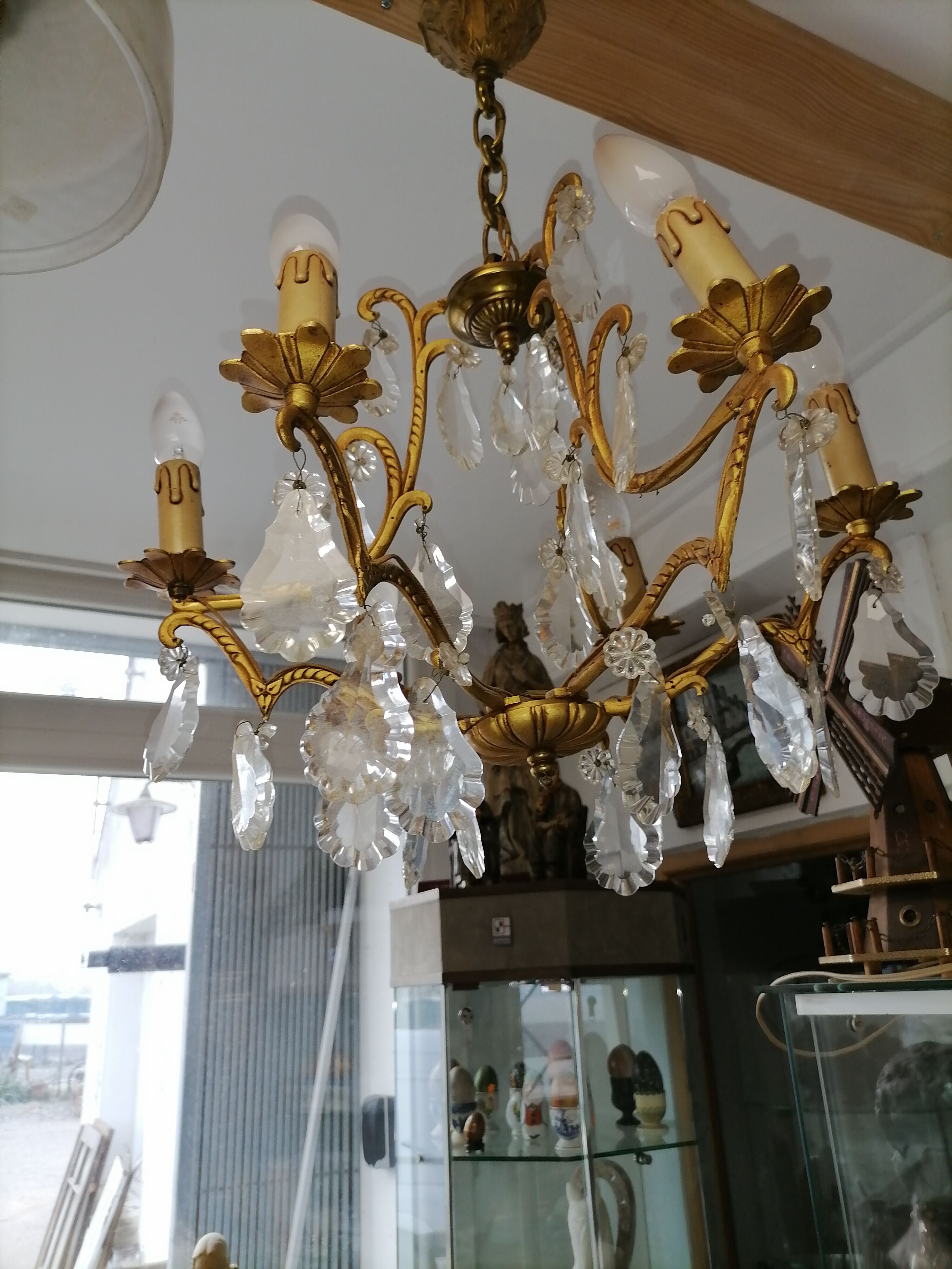 Chandelier pampilles 6 branches