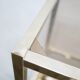 Bookcase vintage shelf in brass and smoked glass