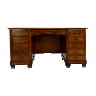 Old office 40s - 50s in wood, marquetry and brass