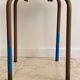 Tabouret industriel acier patiné vintage