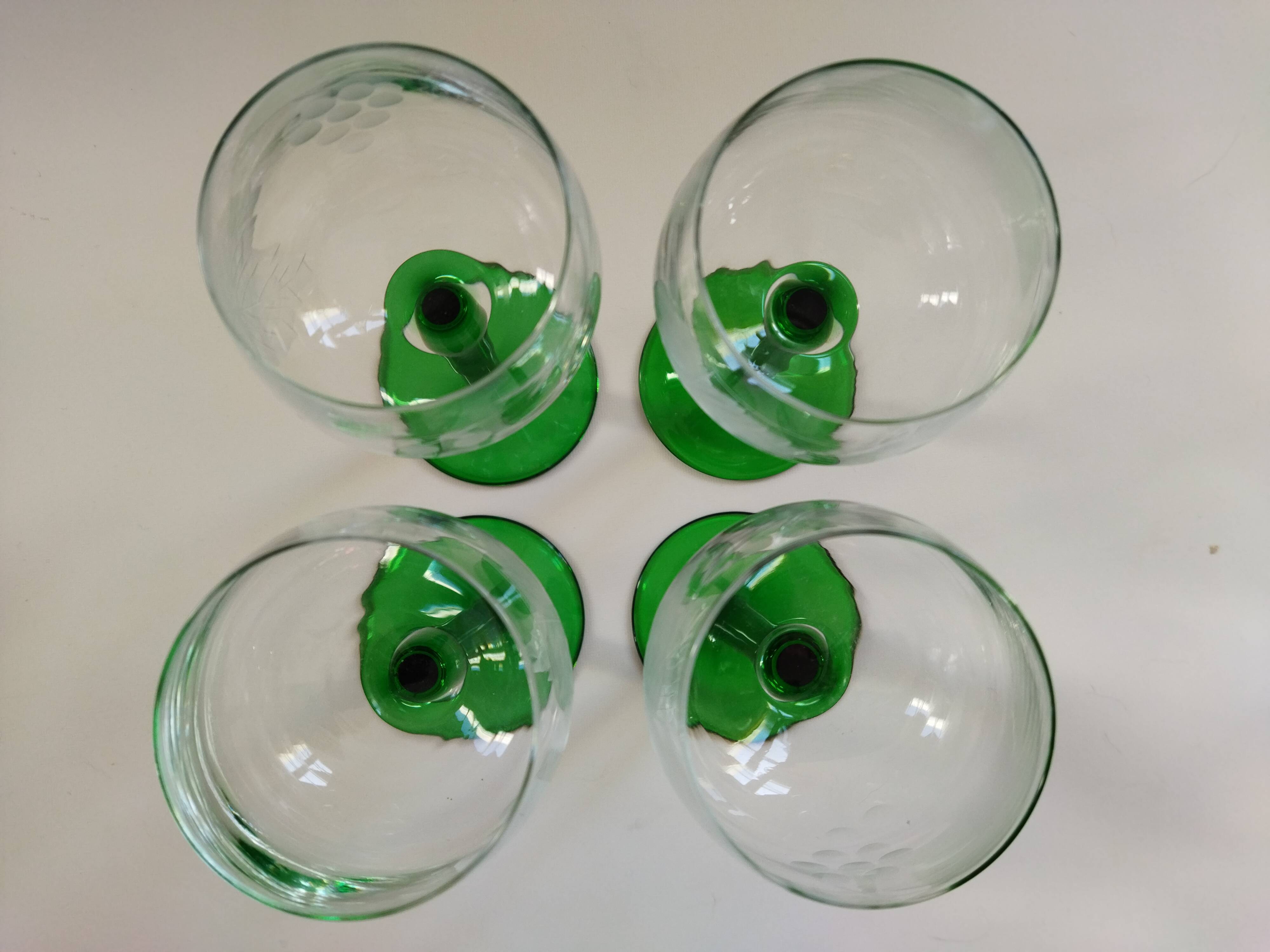 Verres à vin d'Alsace gravés