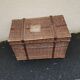Antique vintage rattan and wicker travel trunk from the 1900s