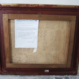 Old oil painting – the castle – gilded wood frame – barj-buzzoni collection