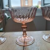 Set of four rosaline champagne glasses